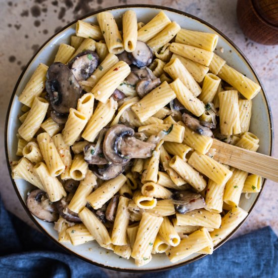 Healthier Mushroom Rigatoni