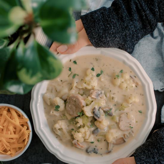 Cauliflower Mushroom Soup