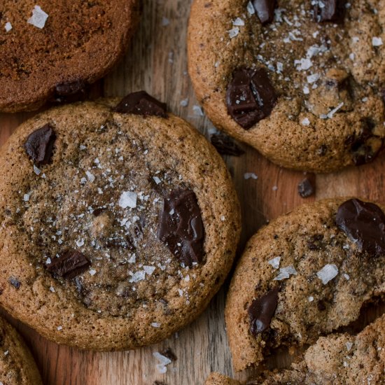 Spelt Chocolate Chunk Cookies