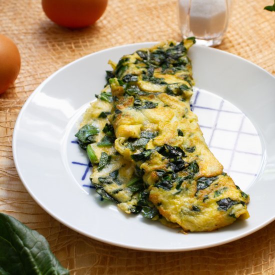 Spinach omelette