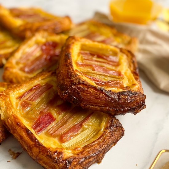 Rhubarb & Custard Danishes