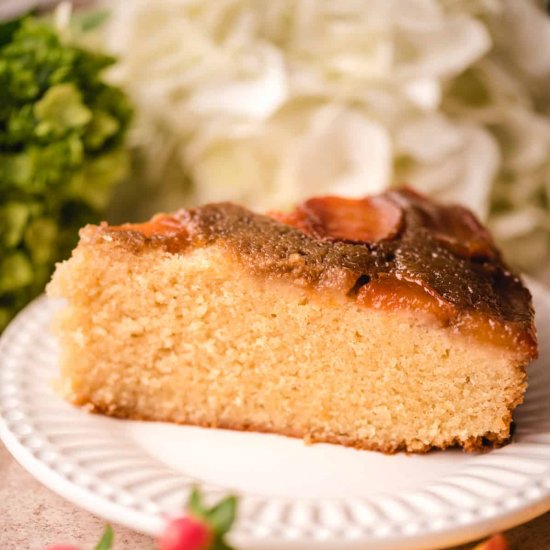 CARAMEL PEACH UPSIDE DOWN CAKE