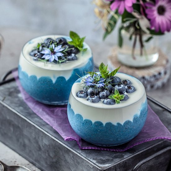 Blue Spirulina Overnight Oats