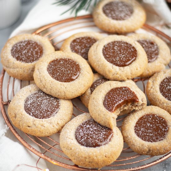 Spiced dulce de leche thumbprints