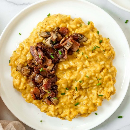 Pumpkin Risotto with Bacon