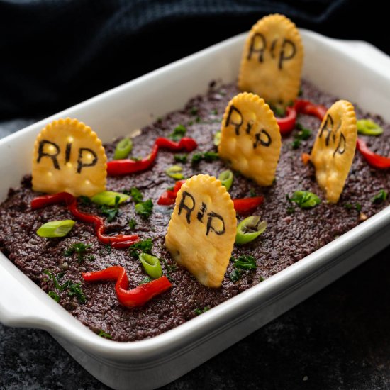 Spooky Halloween Graveyard Dip