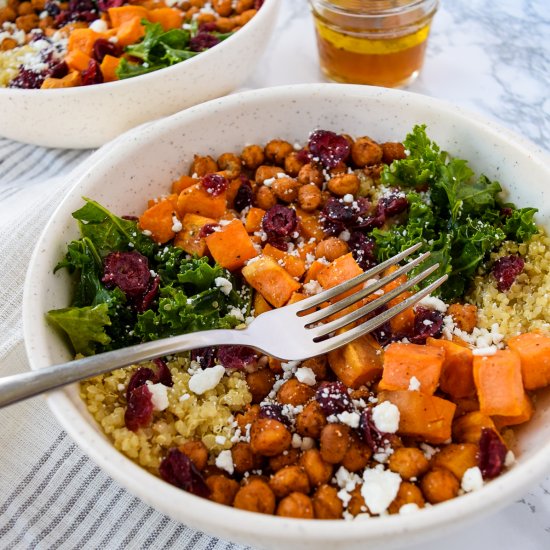 Sweet Potato and Kale Quinoa Bowls