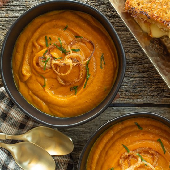 Oven Roasted Carrot & Shallot Soup