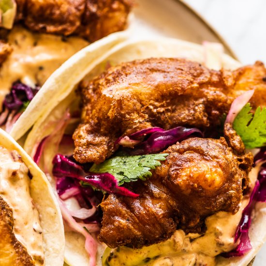 Beer Battered Fish Tacos