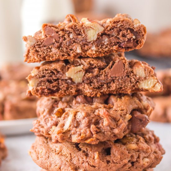 German Chocolate Cake Mix Cookies