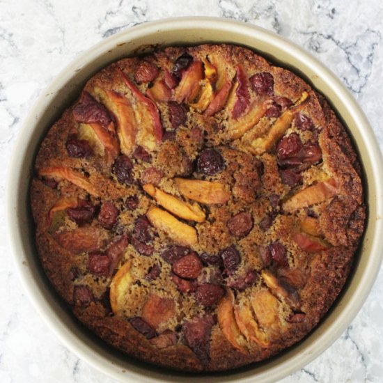 Paleo Peach and Cherry Cake