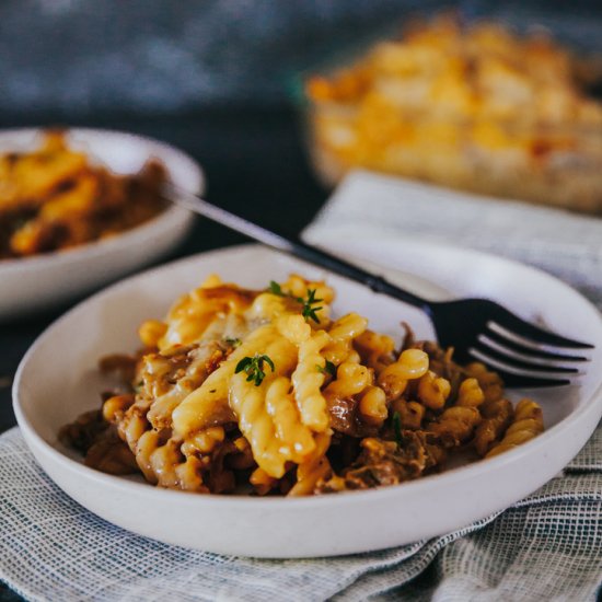 French Onion Pasta Bake