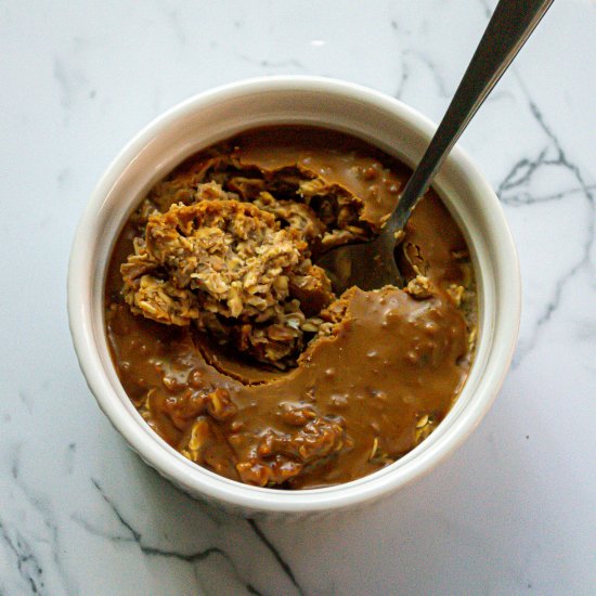 Lotus Biscoff Spread Overnight Oats