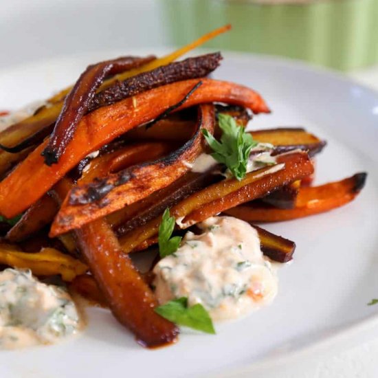 Rainbow Roasted Carrots