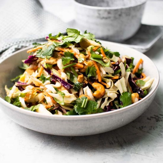 The Best Asian Slaw with Cashews