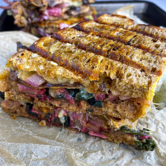 Portobello & Swiss Chard Panini