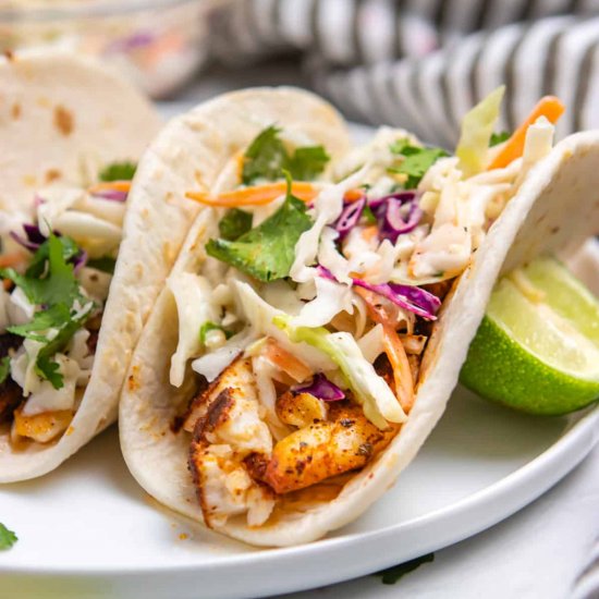 15 Minute Air Fryer Fish Tacos