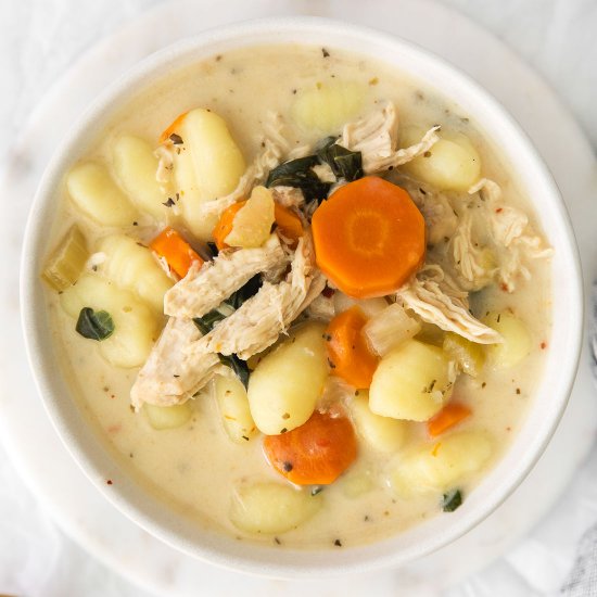 Slow Cooker Chicken Gnocchi Soup