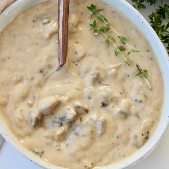 Vegan Cream of Mushroom Soup