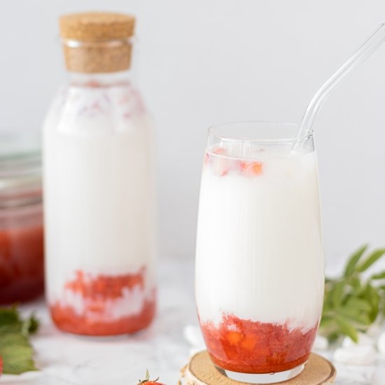 Korean-Style Real Strawberry Milk