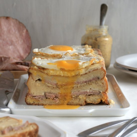 croque madame bread pudding