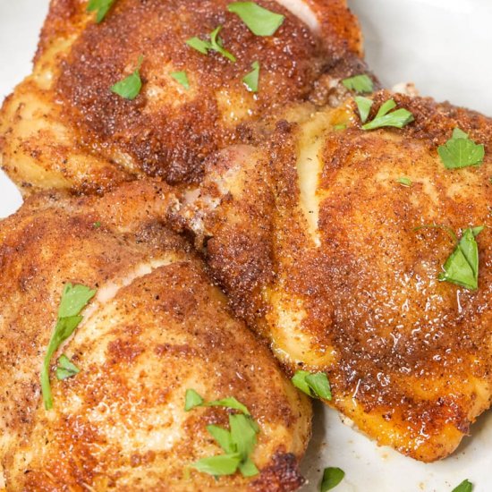 Crispiest Baked Chicken Thighs