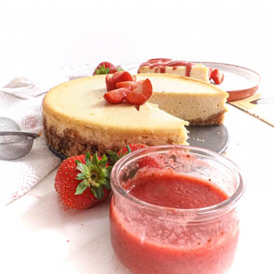 Strawberries cheesecake-baked recip