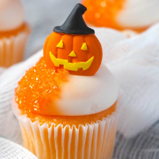 Creamsicle Halloween Cupcakes