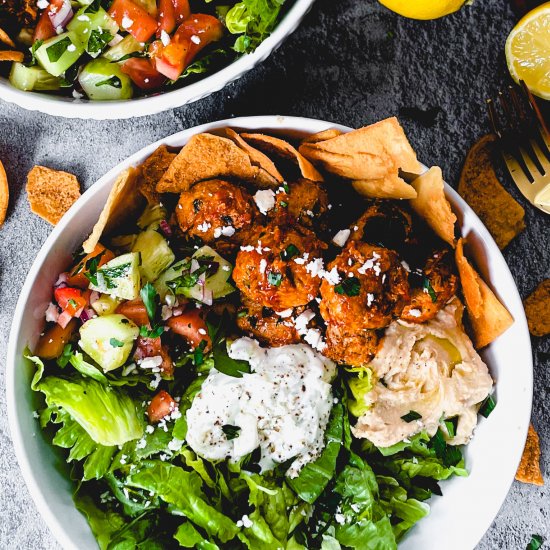 Harissa Chicken Meatball Bowls