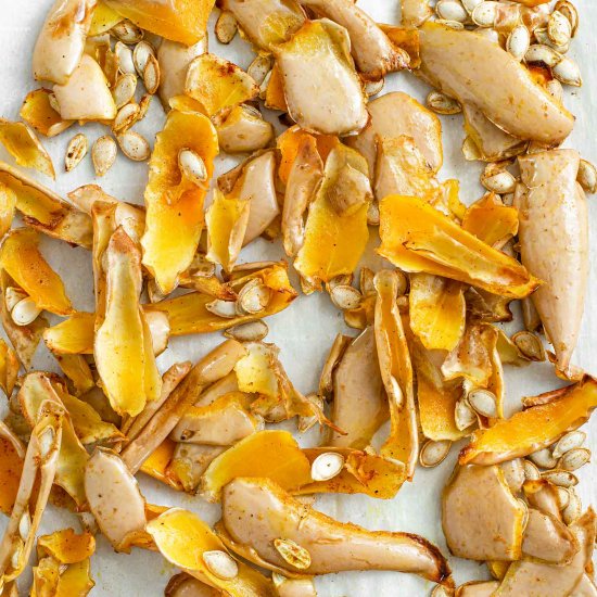 Butternut Squash Skins & Seeds