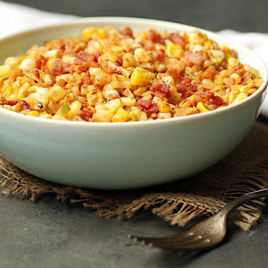 Smoky Corn and Leek Salad