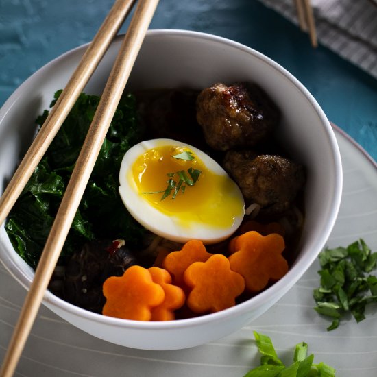 Turkey Meatball Sweet Potato Ramen