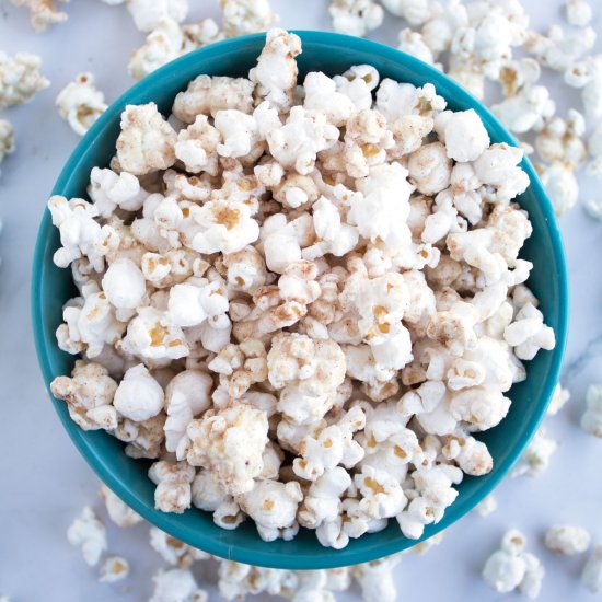 White Chocolate Churro Popcorn