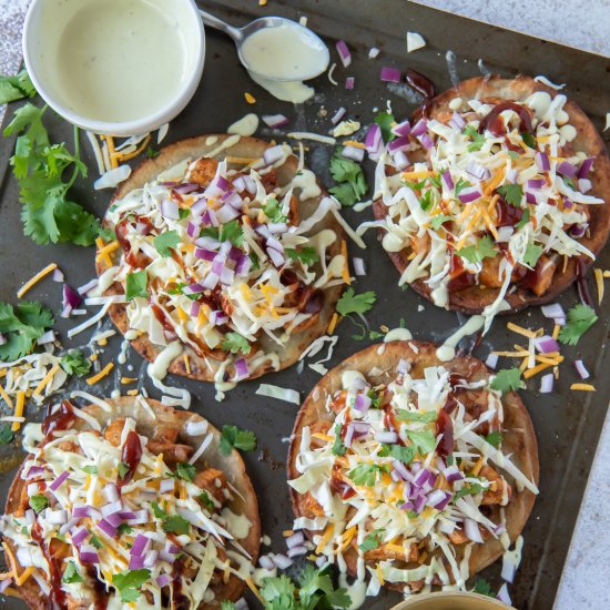 BBQ Chicken Tostadas