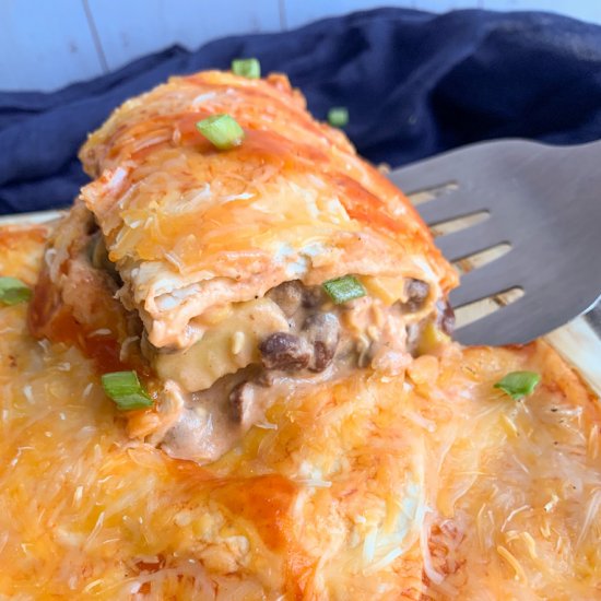 Light Vegetarian Enchilada Bake