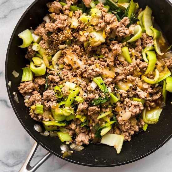 Ground Pork Stir Fry