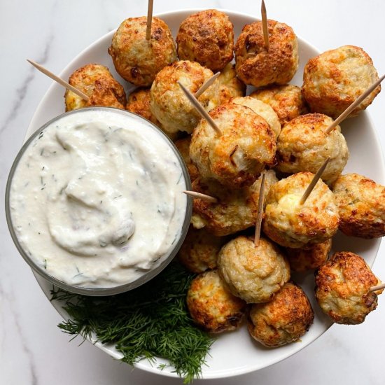 Air Fryer Greek Chicken Meatballs