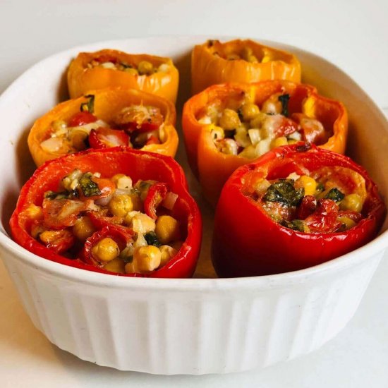 Chickpea Stuffed Peppers