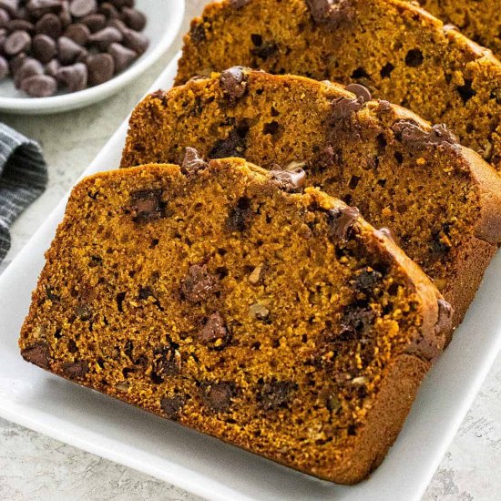 Pumpkin Chocolate Chip Bread