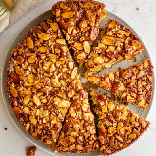 Caramel Almond Snack Cake