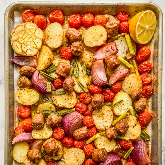 Sheet Pan Sausage and Veggies