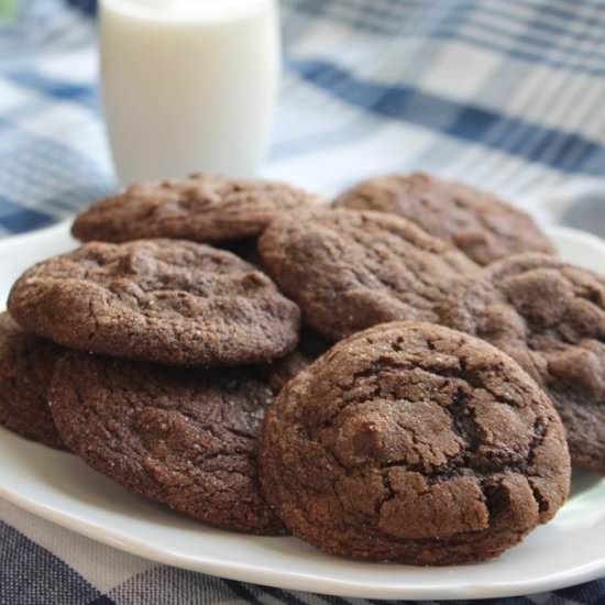 Chewy Chocolate Molasses Cookies