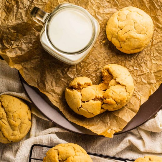 Jumbo Stuffed Peanut Butter Cookies