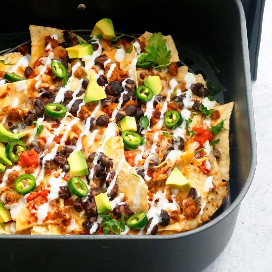 Loaded Air Fryer Nachos