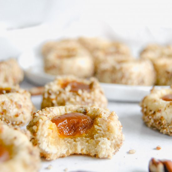 Pumpkin Butter Thumbprint Cookies