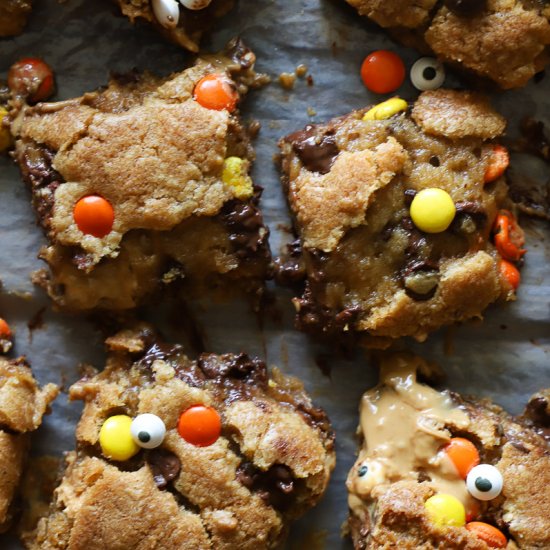 Peanut Butter Swirl Monster Cookies