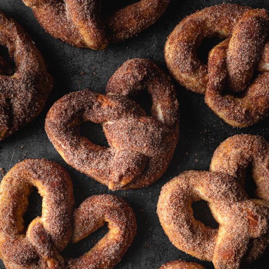 Pumpkin Spice Soft Pretzels