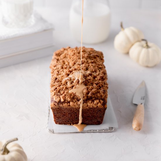 Pumpkin Bread with Espresso Glaze