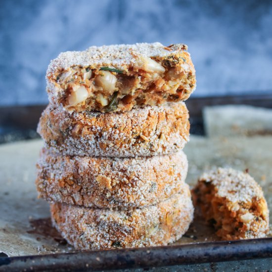 SWEET POTATO AND CHICKPEAS PATTIES