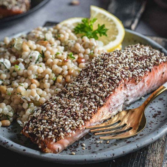 Za’atar Salmon with Lemon Couscous